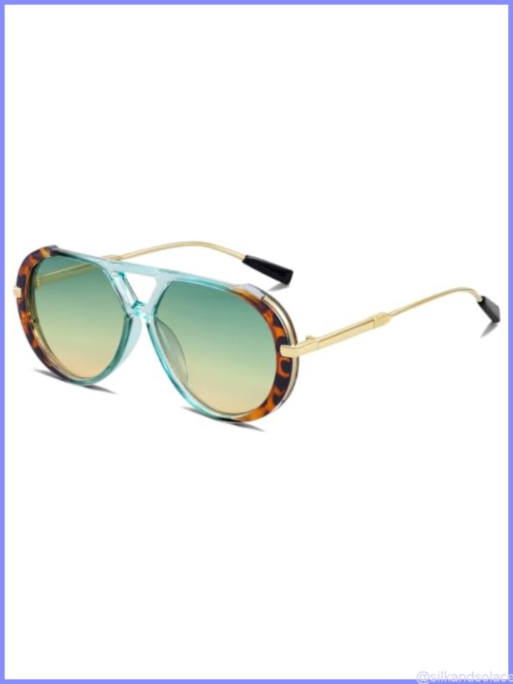 Oversized Aviator Sunglasses UV400 Polycarbonate Retro Pilot Shades